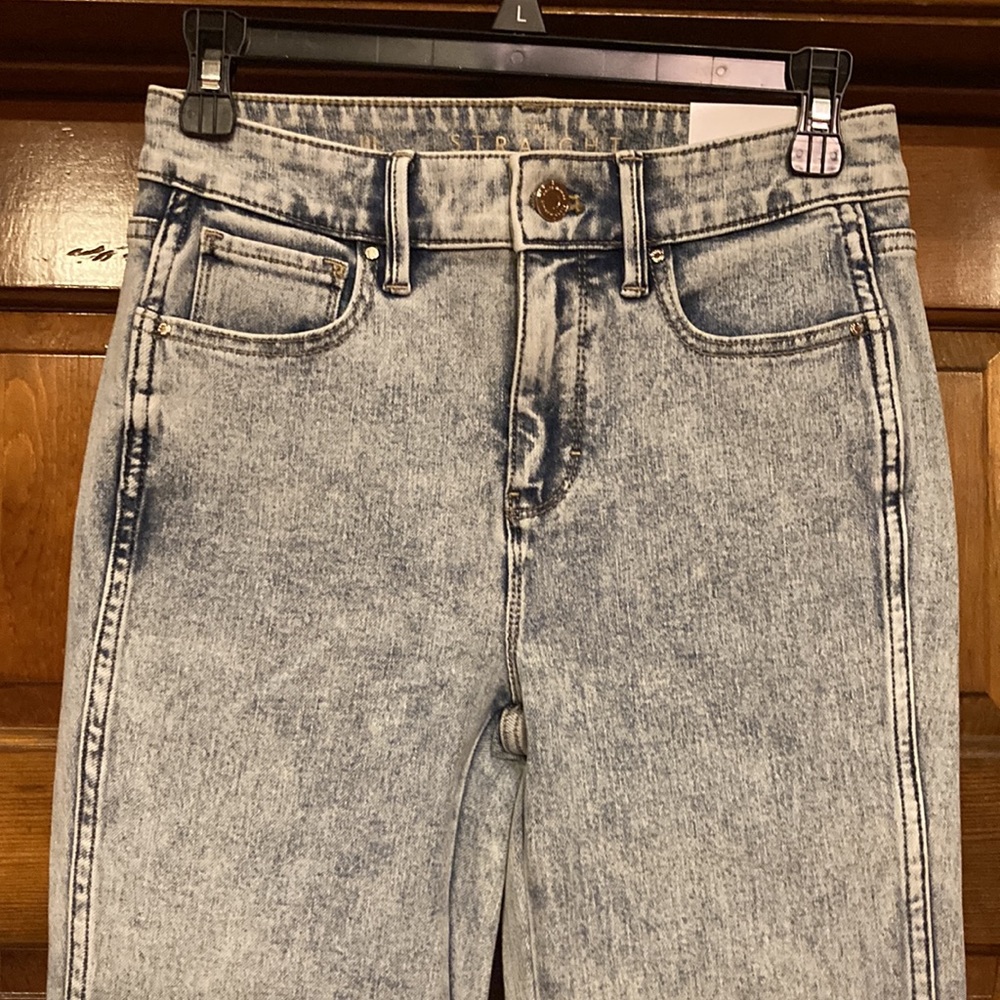 NWT Size 0 Long High Rise Sculpt Straight Leg - Acid Wash Look (ABBA) - Picture 2 of 12